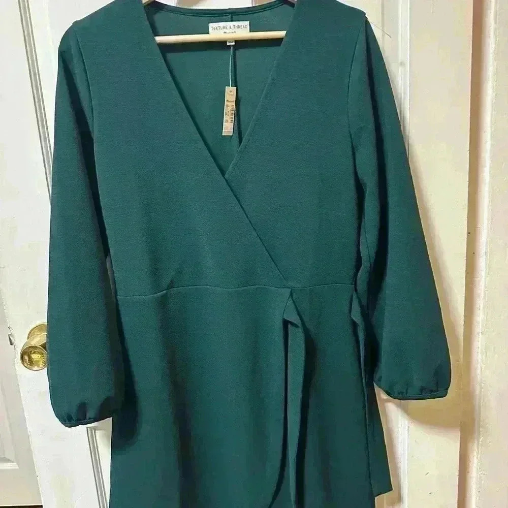 Nwt Texture And Thread By Madewell Size M Green C… - image 6